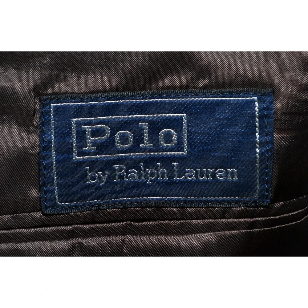 VTG Polo Ralph Lauren Blazer Men 42 Brown Plaid Check Houndstooth Sport Coat USA
